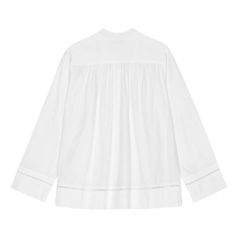 July Poplin skjorte - hvid
